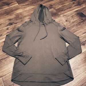 Hoodie Green Longsleeve Pullover Women's Thin Lightweight Shirt Sz S (4-6)